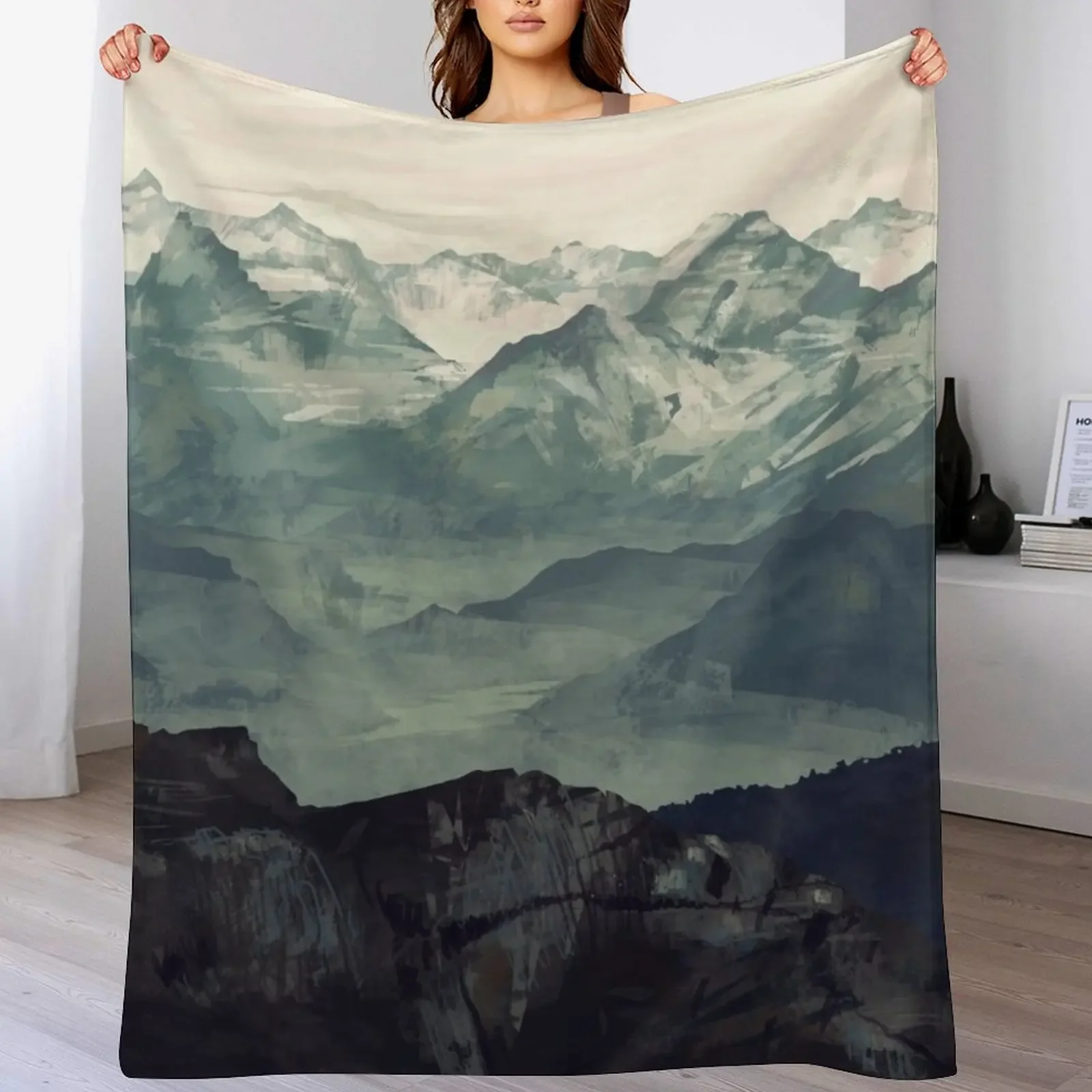 

Mountain Fog Throw Blanket bed plaid Baby Soft Plush Plaid Beautifuls Blankets