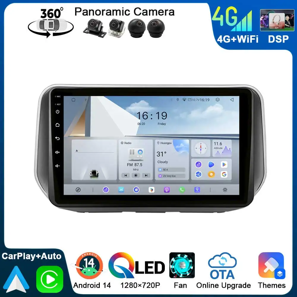 

Android 14 Car Radio Multimedia Video Player For Hyundai Santa FE XL SantaFE IX45 2018-2020 Carplay Auto Stereo GPS Navigation