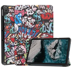 PU Leather Protective Case for Nokia T21 T20 10.4 Inch Tri-Folidng Magnetic Flip Back Cover for Nokia T10 8.0 Inch Tablet Funda