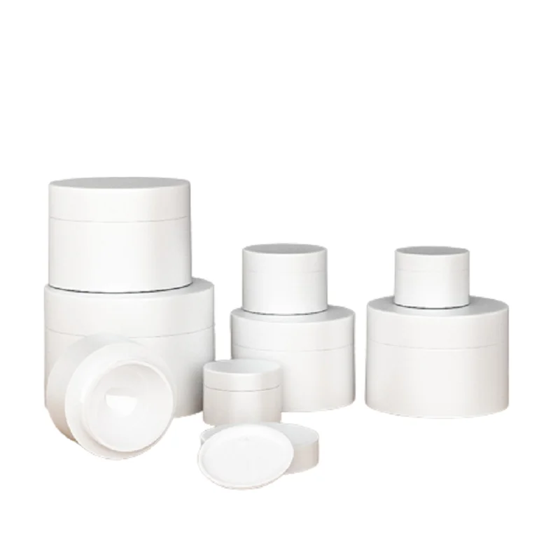 

20pcs Plastic Container Empty Frosted White PET Refillable Bottle Cosmetic Pots Skincare Cream Jars 3g 5g 10g 15g 30g 50g 80g