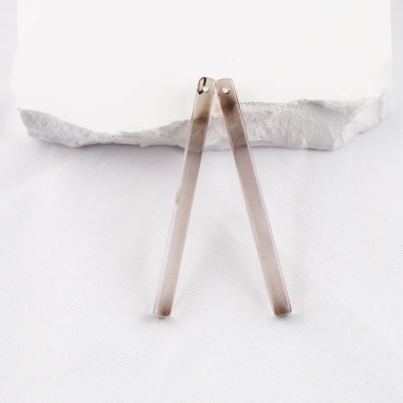 Beads for Jewelry Making Semiprecious Fine Jewelry Piezoelectric Quartz Long Earrings Beads Accessories For Women 56x4x4mm 5g