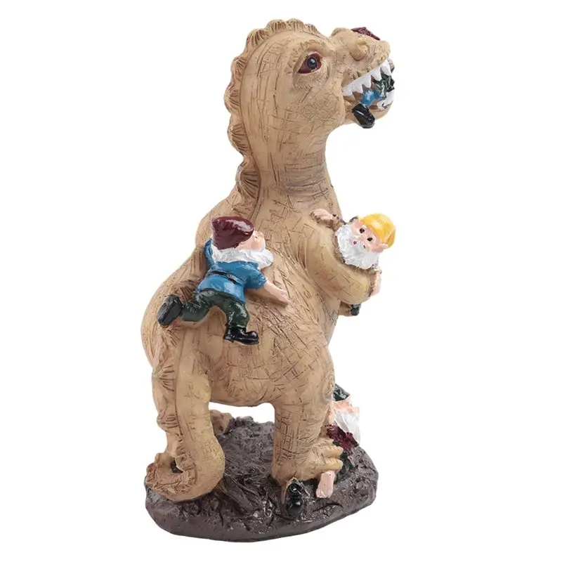 Dinosaur Gnomes Garden Statues Outdoor Decor Birthday Gifts For Mom Gifts , Patio Dinosaur Eating Gnomes Sculptures Durable