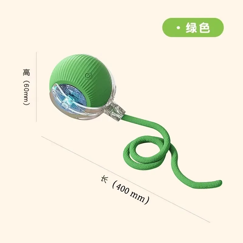 Smart Electric Rolling Dog Toy Ball Automatic Obstacle Avoidance Interactive Pet Chew Toy with Rope