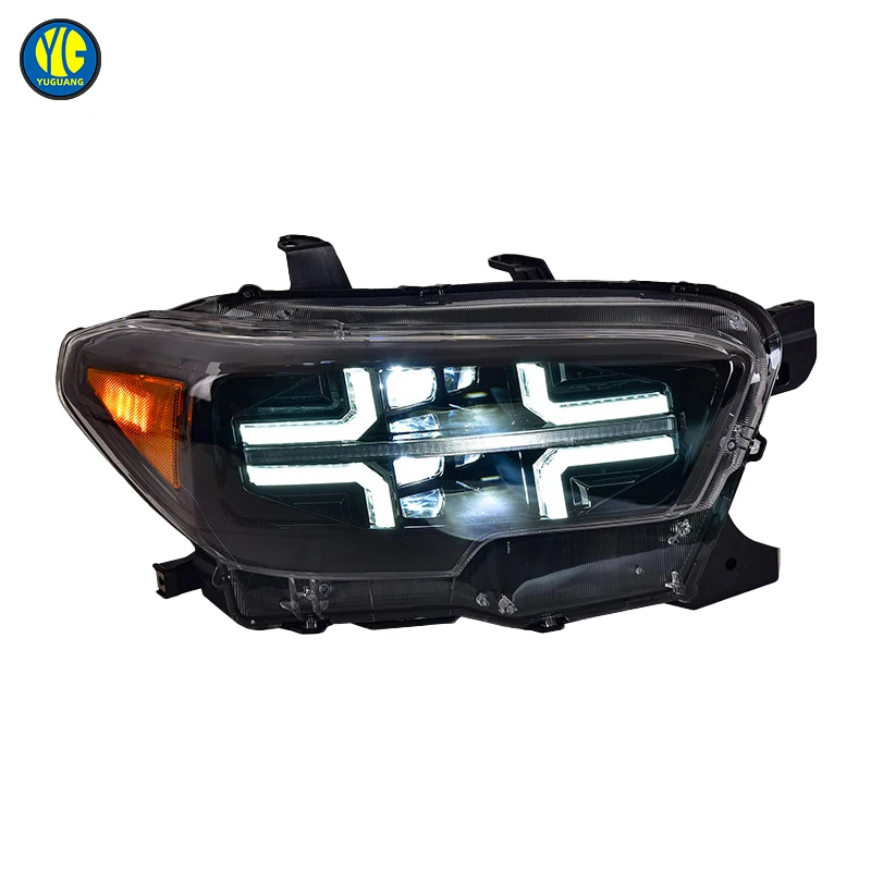 For 2015-2021 Toyota Tacoma Head Light Headlights Upgrade Head Lamp Car Accessories DRL 3 Lens Front Lights