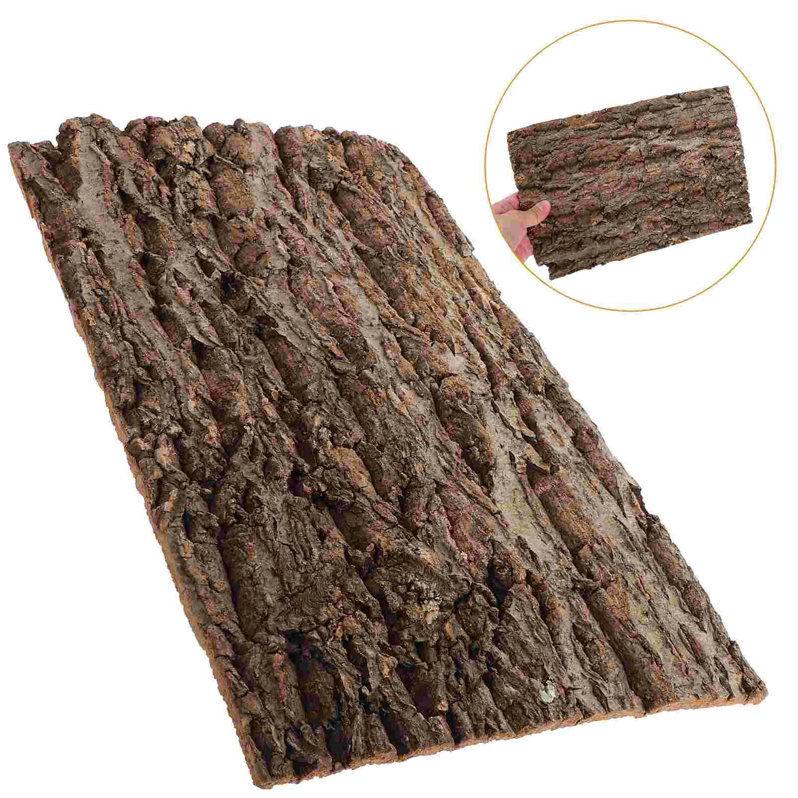 

Bark Background Board for Reptiles Indoor Cork Lizard Tank Bearded Dragon Container