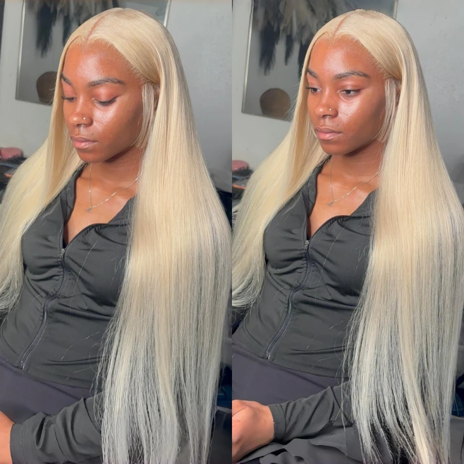 613 Honey Blonde Straight Brazilian Human Hair Wigs For Women 13x4 13x6 HD Transparent Lace Front Pre Plucked Easy To Style Daily Wear Lace Frontal Wig 250% Density
