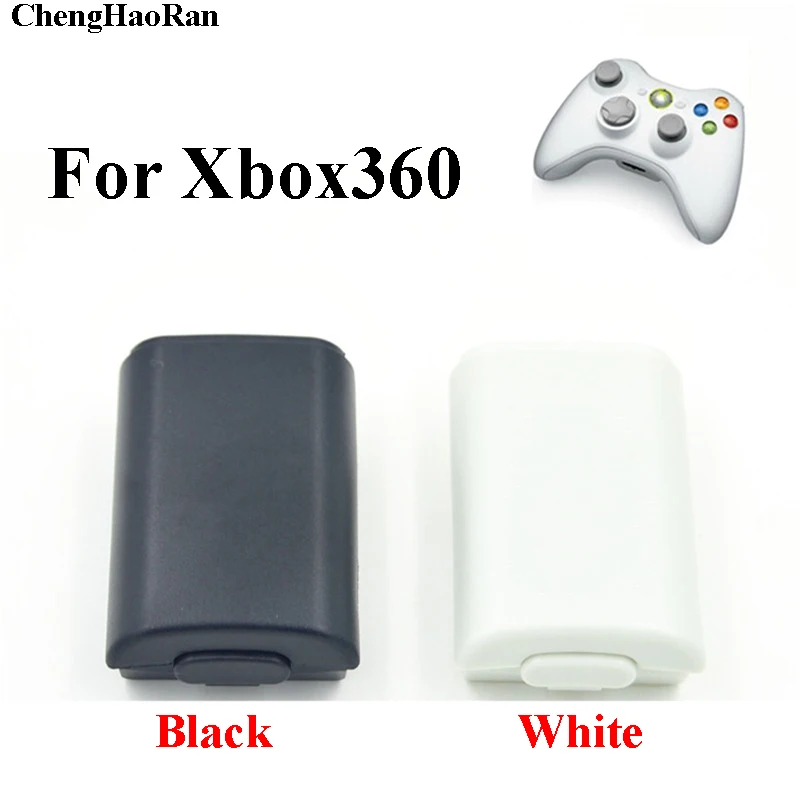 

New Case Shell Balck / White Back Cover Rechargeable Battery Holder Aa Battery Game Accessories For Microsoft Xbox360