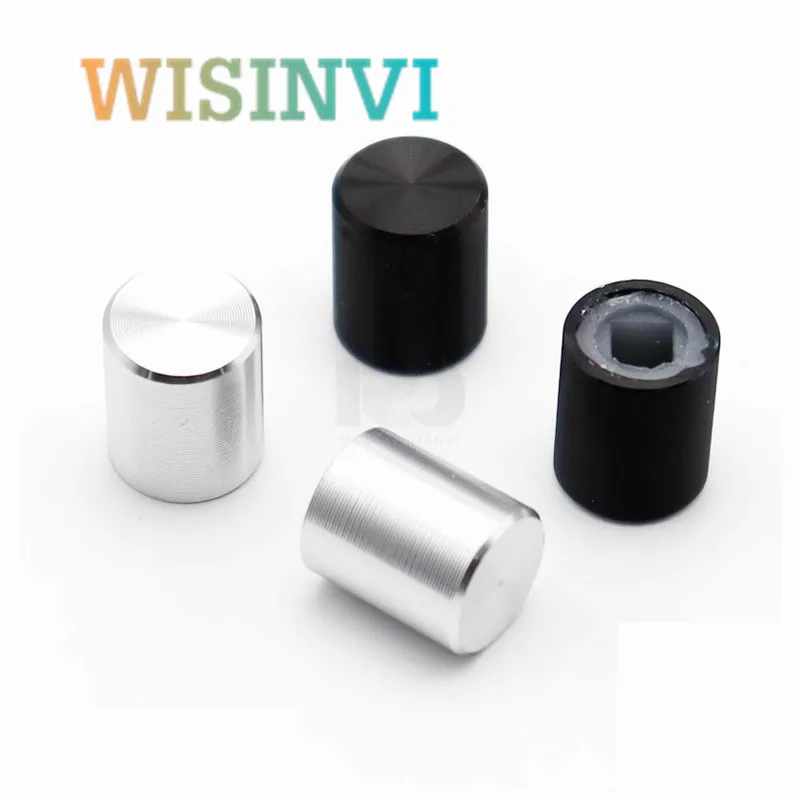 

10PCS 8.5×10mm Aluminum alloy knob cap Amplifier volume Knob cap square hole 3.2x3.2mm for 6 * 6 series switch cap