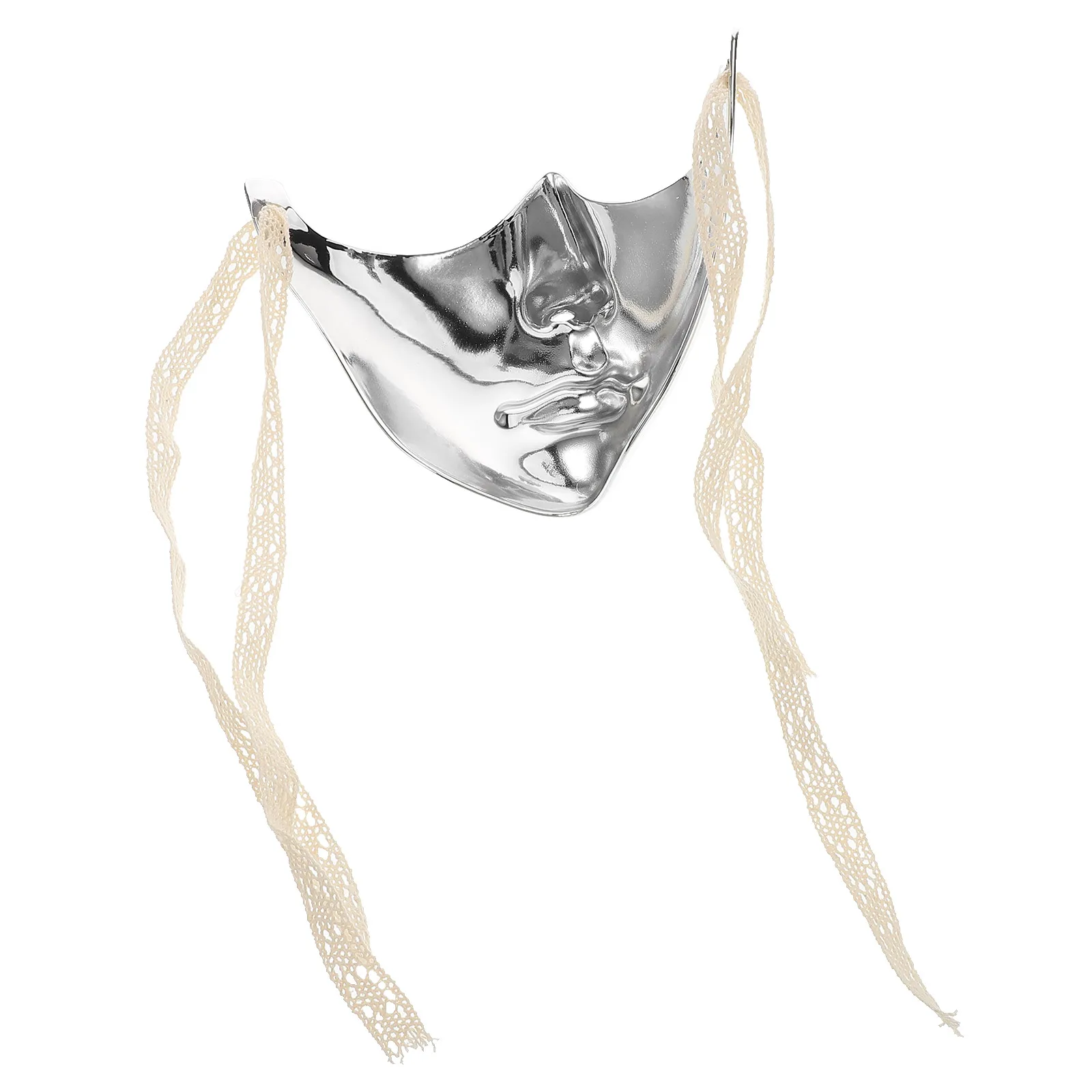 Mechanical Punk Half Face Mask Plastic Lower Face Cosplay Costume Halloween Party Mardi Gras Festival Accessories for Men Women