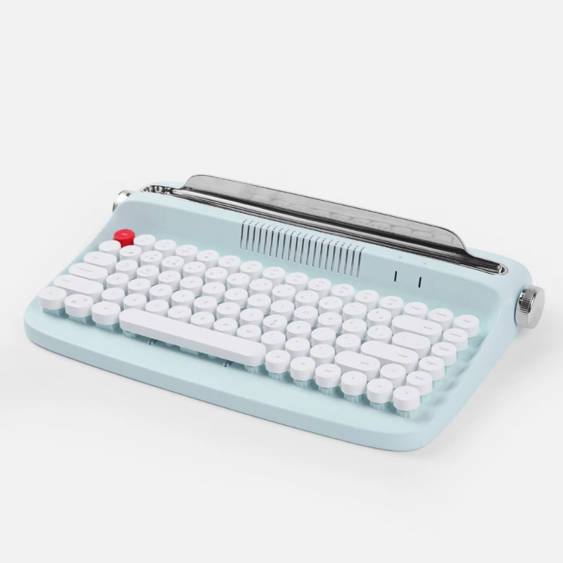 

Bluetooth wireless office typewriter feel keyboard tablet computer fashion retro round keycap English