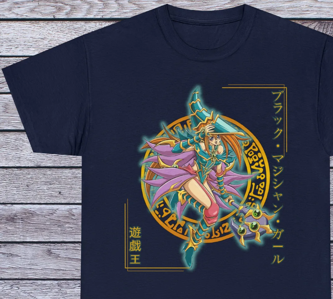 

Dark Magician Girl T Shirt Yu Gi Oh Tee 90 Anime Clothing Cosplay Manga Japanese