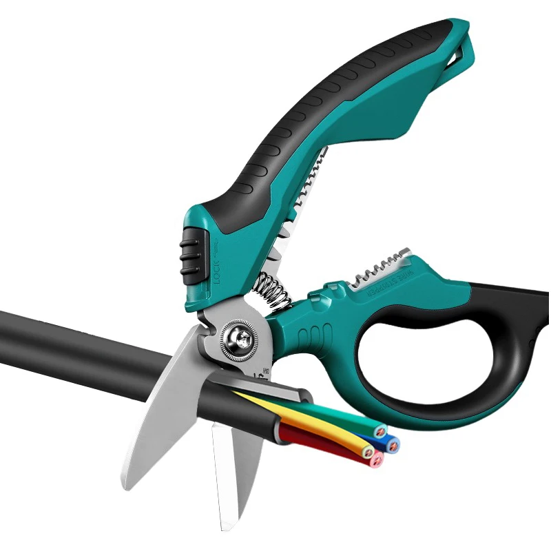 Electrician scissors heavy-duty industrial grade multifunctional wire stripping pliers for cutting 7-inch and 8-inch cables