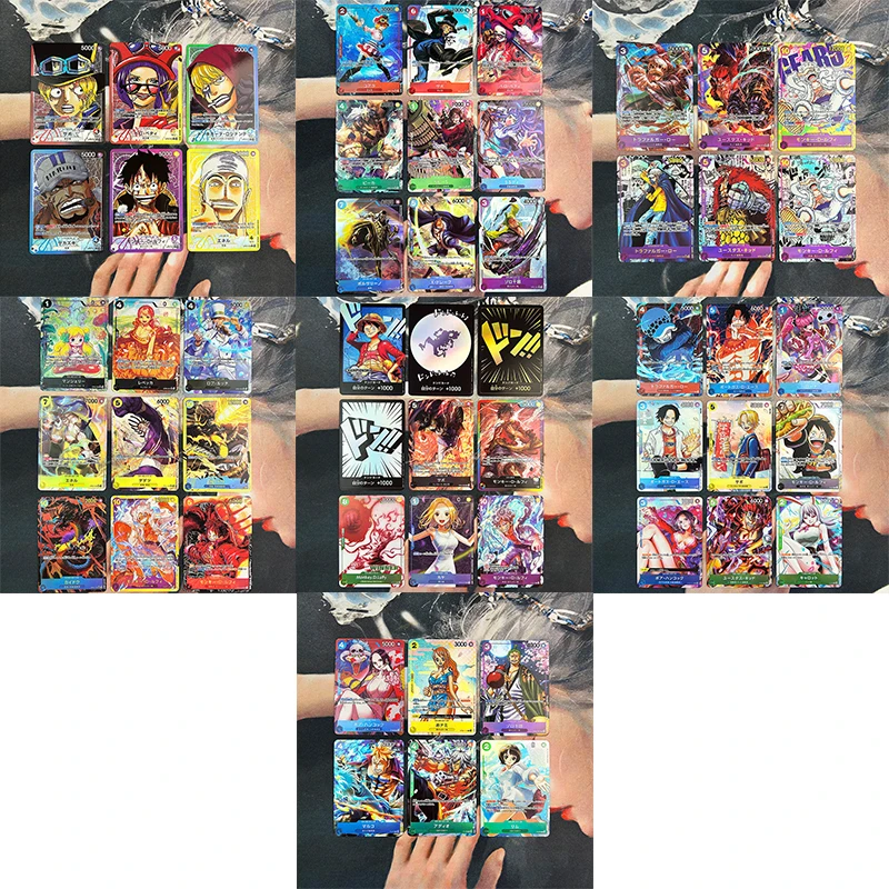 Hot Sale Anime One Piece Japanese Version Opcg Comics Replica Shanks Rayleigh Nika Luffy Buggy Teach Game Anime Collection Cards