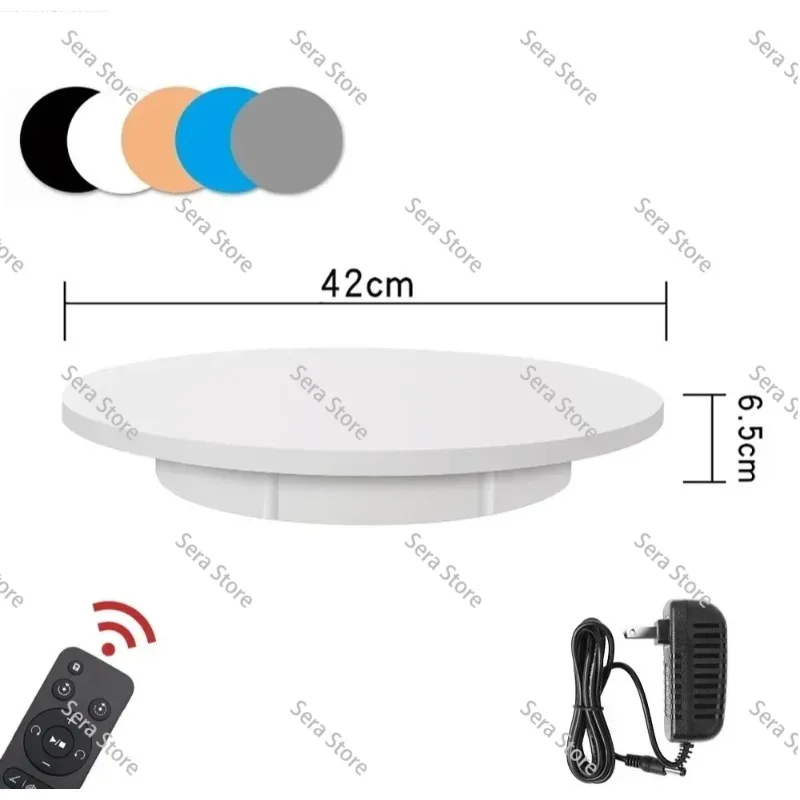42CM Electric Turntable 3D Scanning Photography Display Stand Rotating Table Remote Control Speed Direction Load-Bearing 100KG