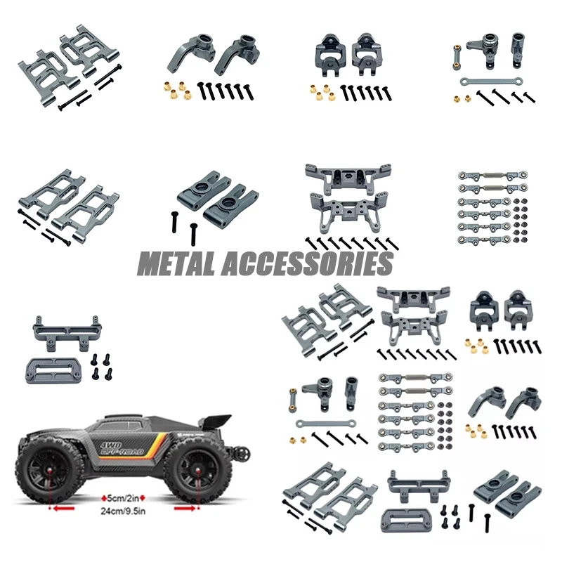 

MJX 1/12 12212 RC Car Multiple-color Metal Upgrade Components Swing Arm Steering Cup Tie Rod Cylinder Metal Set Accessories
