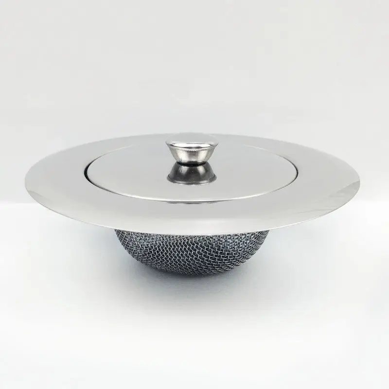 Colador de fregadero de acero inoxidable para el hogar, filtro de Metal, pantalla de drenaje de baño, suministros de cocina, accesorios de baño, 1 unidad