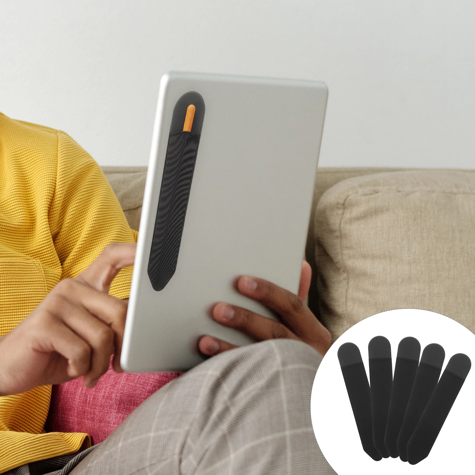 5 szt. Naklejka na rysik, elastyczny pokrowiec ochronny na tablet, uchwyt na rysik, elastyczna smycz na rysik