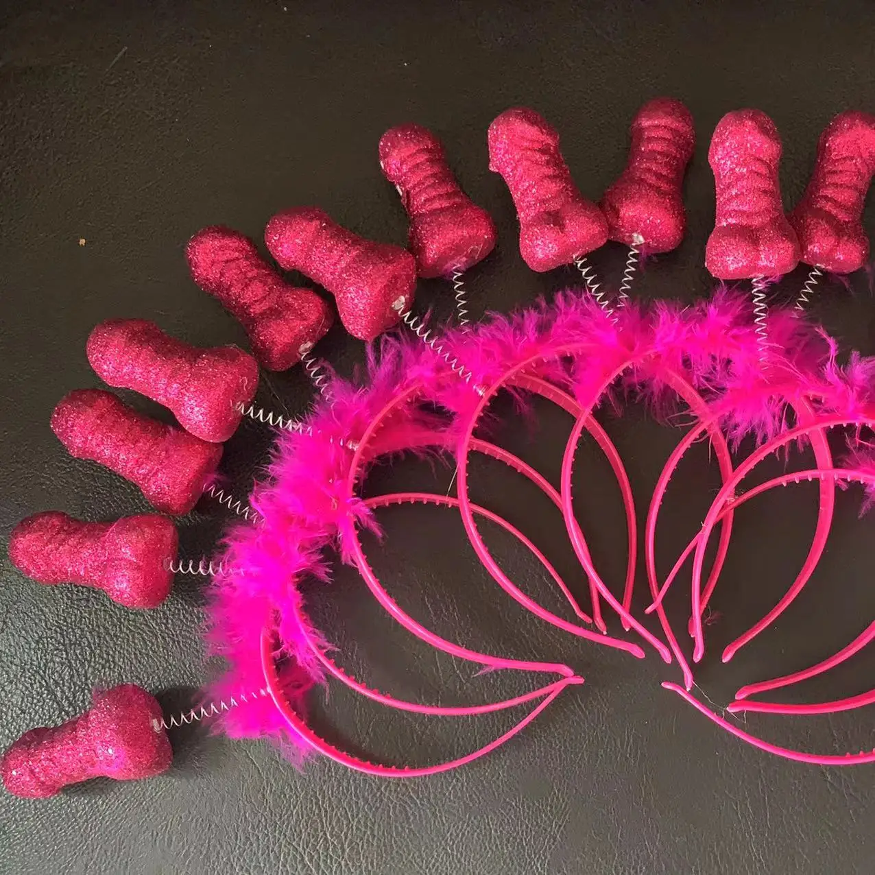 Hen Party Decoration New Rose Pink Funny Sex Dick Cock Penis Crown Tiara Headband Bride Bridegroom Supplies Favor Gift Toys 2022