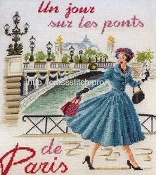 Girl Counted Cross Stitch Kits, Embroidery Needlework Sets, Blue Girl, LBP magazine, 11CT, 14CT, 18CT, DIY, 10-(14CT)