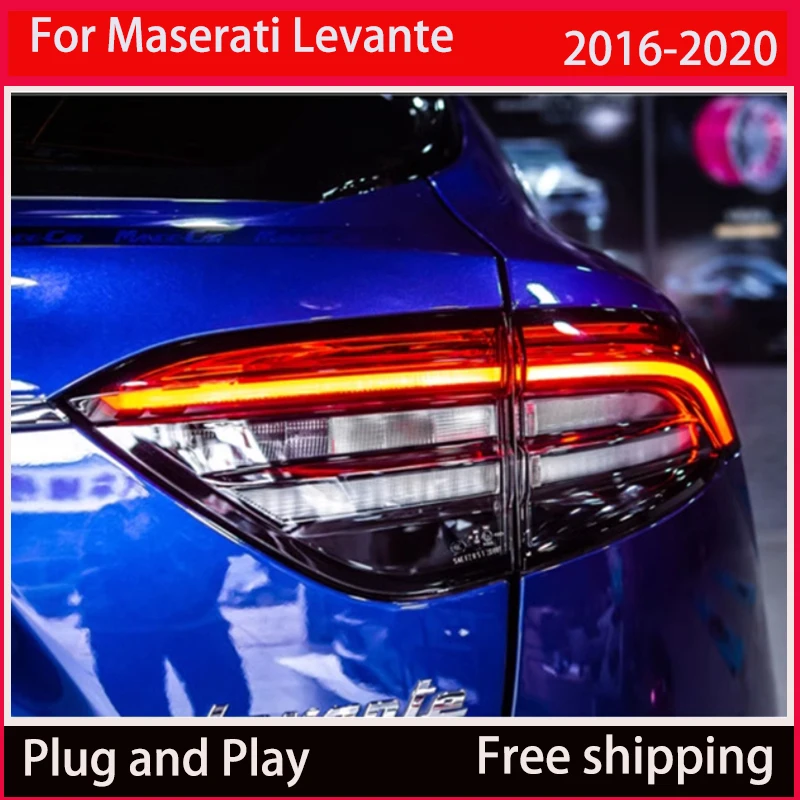 Dla Maserati Levante 2016-2020 Zespół tylnych świateł Zmodyfikowane światło LED DRL Hamulec płynący Obróć tylne światła Akcesoria do lamp samochodowych