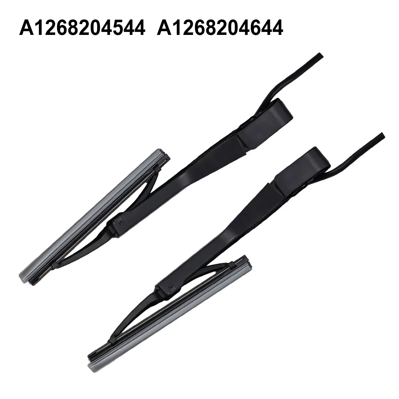 2pcs Headlight Wiper RH+LH For Mercedes W126 A1268204544 A1268204644 Black Plastic Exterior Parts Auto Parts Direct Fit