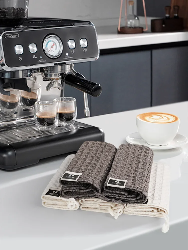 Micro Waffle Bar Towels Super Absorbent Coffee Bar Machine Cleaning Cloth Towel Household Cleaning Towel Barista Rag