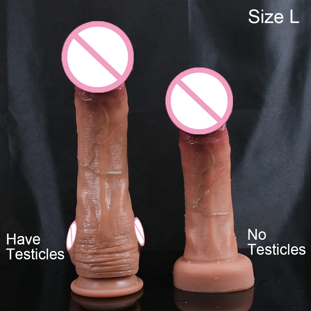 New Style Big Glans Realistic Dildo Soft Silicone Dick Male Artificial Penis Suction Cup Anal Sex Toys For Lesbian Masturbation