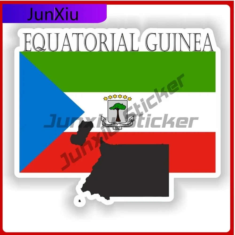 

Equatorial Guinea Flag National Emblem Map Outline Vinyl Sticker Funny Equatorial Guinea Stickers Motorcycle Decoration Funny Rv