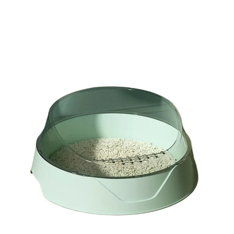 Semi-closed Litter Pan Extra Large Splash-proof Cat Litter Box Cat Supplies PP Cat Litter Pan