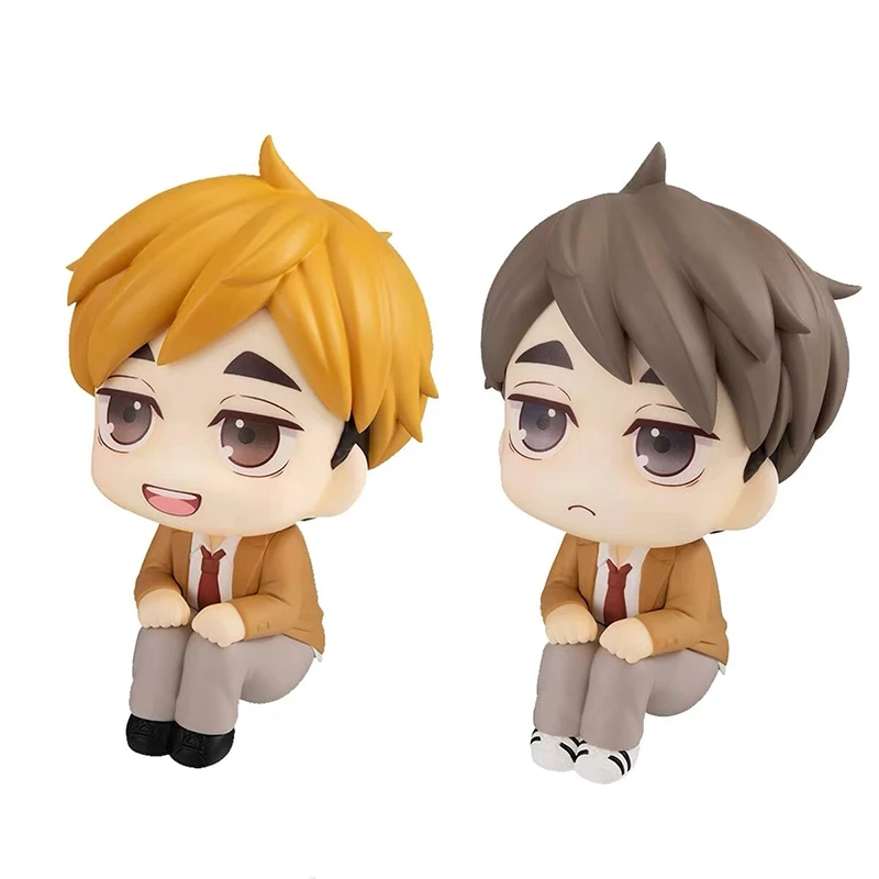 Figura de Anime Haikyuu Miya Atsumu Look Up Avtion figura juguetes versión Q Miya Osamu 10cm muñeca PVC colección modelo niños regalos