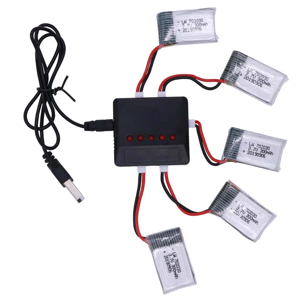 3.7V 300mAH Lipo Battery and Charger For Udi U816 U830 F180 E55 FQ777 FQ17W Hubsan H107 Syma X11C FY530 RC battery Accessory 20C