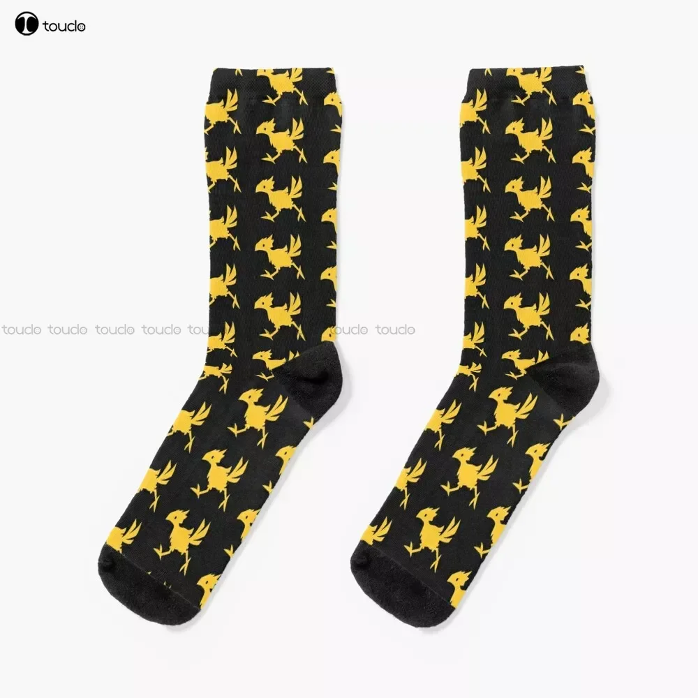 Running Boko Chocobo, Final Fantasy, Boko Socks Personalized Custom Unisex Adult Teen Youth Socks 360° Digital Print Streetwear