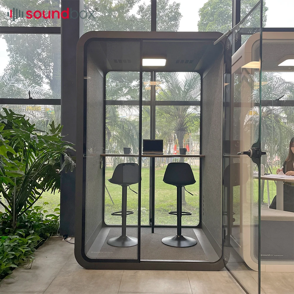 Soundbox Modern Soundproof Booth Indoor Office Noise Insulation Phone Booth Acoustic Privacy House Music Pod