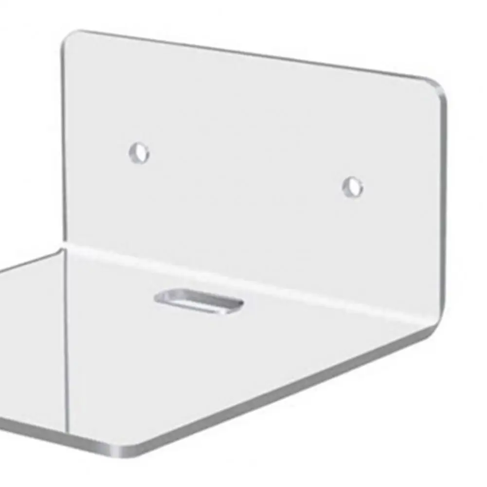 Acrylic Display Stand 4pcs L-shaped Acrylic Floating Shelves Set Wall Mounted Display Racks with Strong Load-bearing Smooth Edge