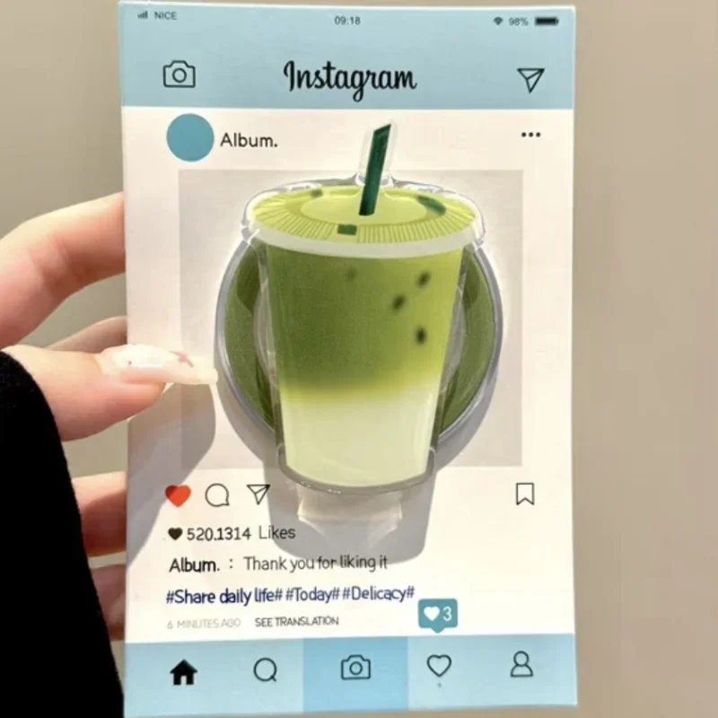 New Design Korean Cute Cartoon for Magsafe Phone Magnetic Griptok Stand for IPhone Funny Foldable Wireless Charging Case Holder