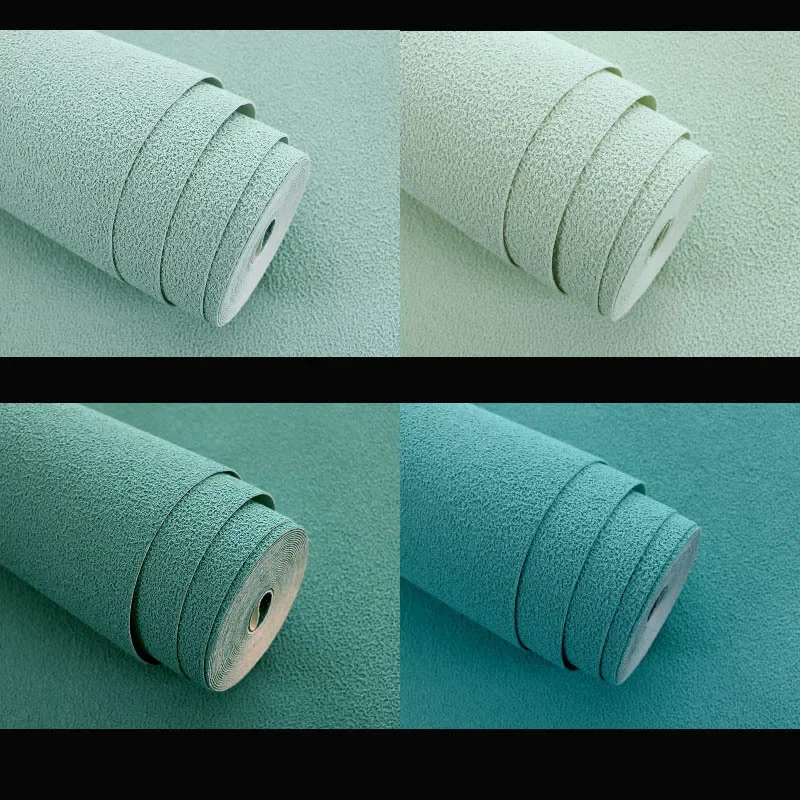 Modern Decoration Thickened Bedroom Background Wall Solid Color Velvet Wallpaper Household Morandi Wallpaper Simple
