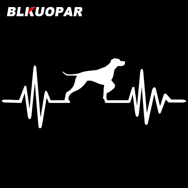 BLKUOPAR For German Shorthaired Pointer Heartbeat Car Stickers Scratch-Proof Creative Decals Vehicle Laptop Decor Car Styling