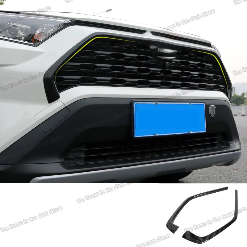 

Lsrtw2017 for Toyota RAV4 2019 2020 2021 Xa50 Car Front Grill Net Trims Accessories Chrome carbon fiber auto exterior interior