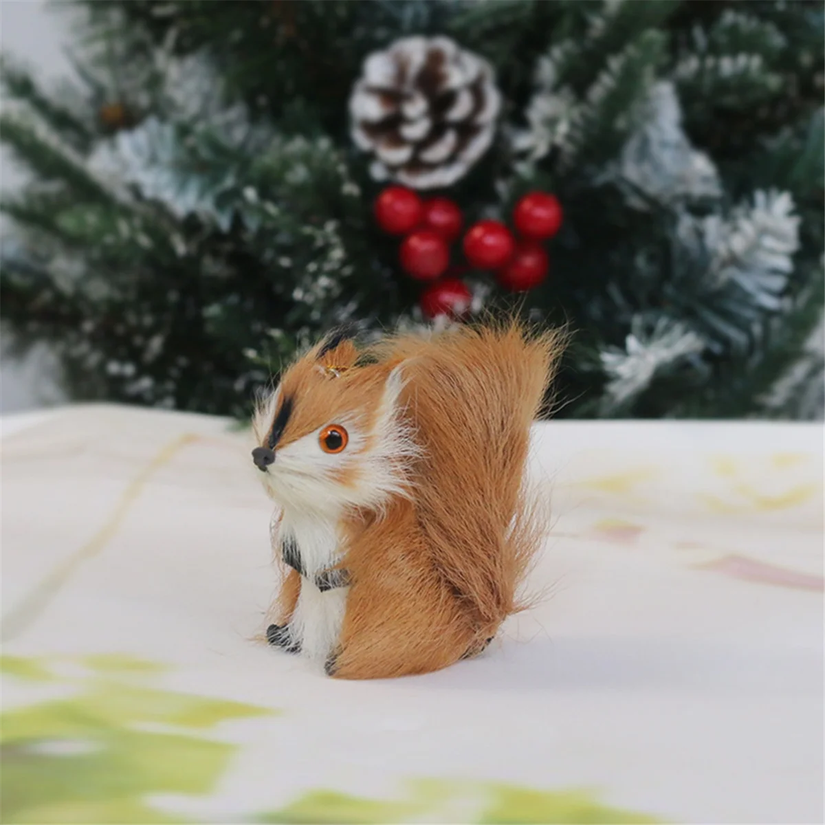 A71Z Simulated Squirrel Gift Animal Model Holiday Decoration