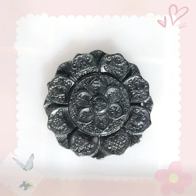 Yaowang Stone Six Characters Mantra Pendant Round Carving Crafts