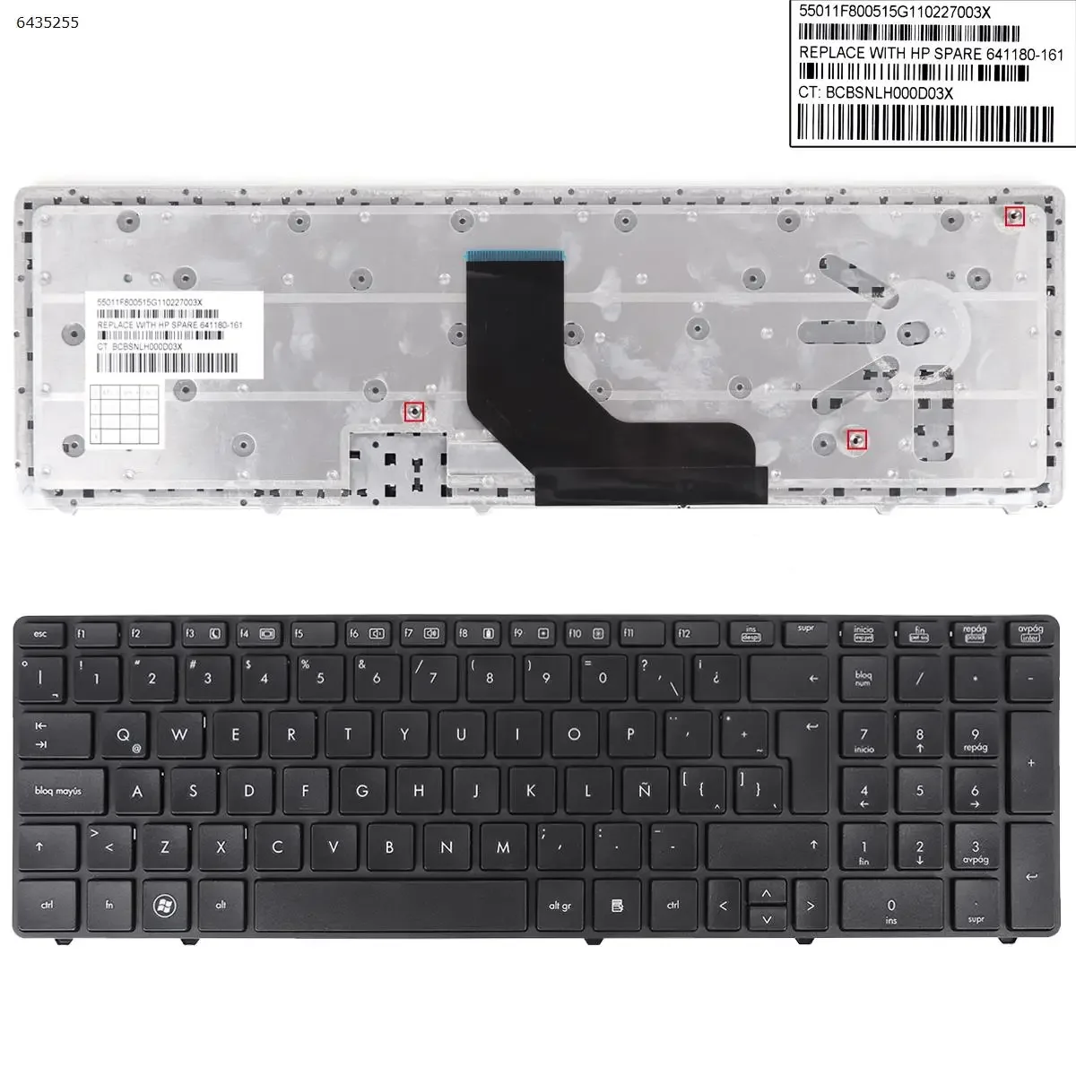 New LA Laptop Keyboard for HP Elitebook 8560P 8570P, Probook 6560B 6570B Black Frame without Point Stick Replacement Keyboard