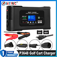 HTRC 36V/18A Golf Cart Battery Charger 48V/13A for EZ-GO RXV TXT Club Car Yamaha AGM LiFePO4 PB Lithium Lead Acid Battery Repair