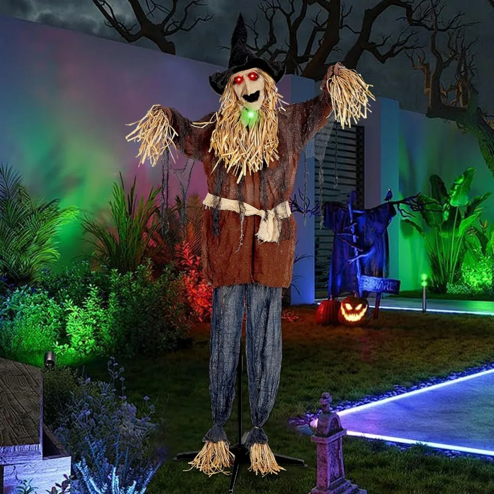 

Halloween Decoration, Halloween Animated Scarecrow Props, Live-Sized Voice Activated Ghost , Turning Heads, Halloween Decoration