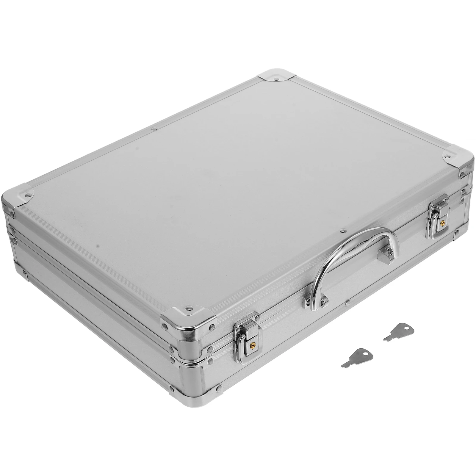Cassetta degli attrezzi in lega di alluminio bianca 05 chiave di blocco 29x16x7 cm custodia per attrezzi multiuso portatile da viaggio di grande capacità