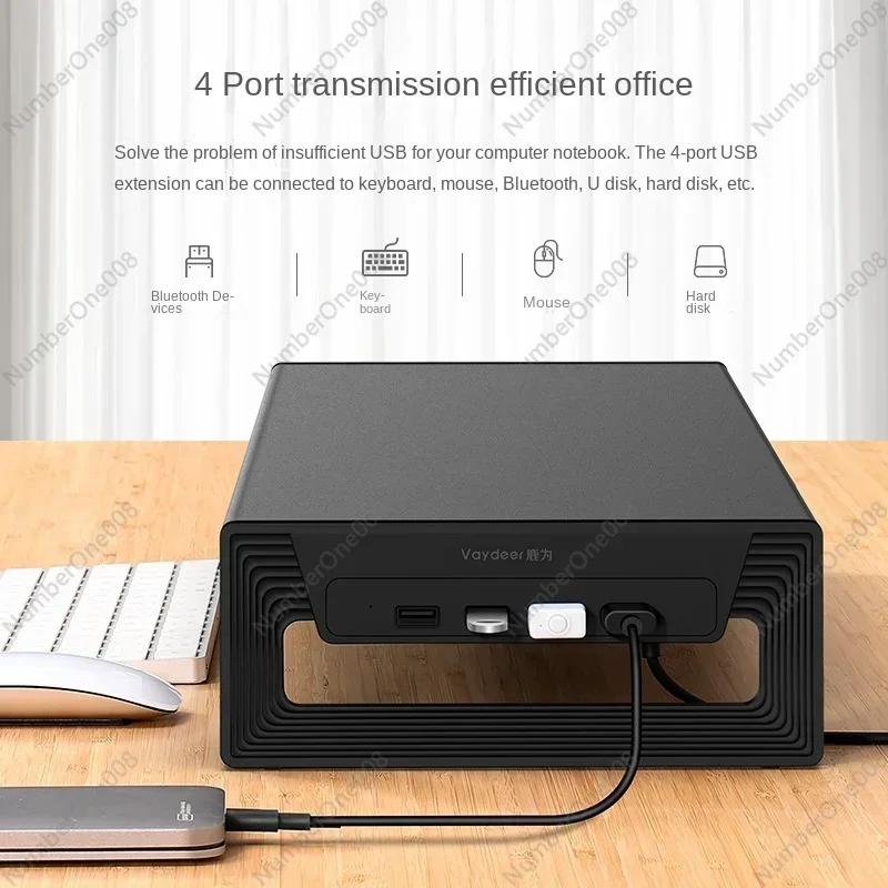 Desktop Computer Monitor Height Rack Base USB Expansion Office Desktop Storage Screen Shelf