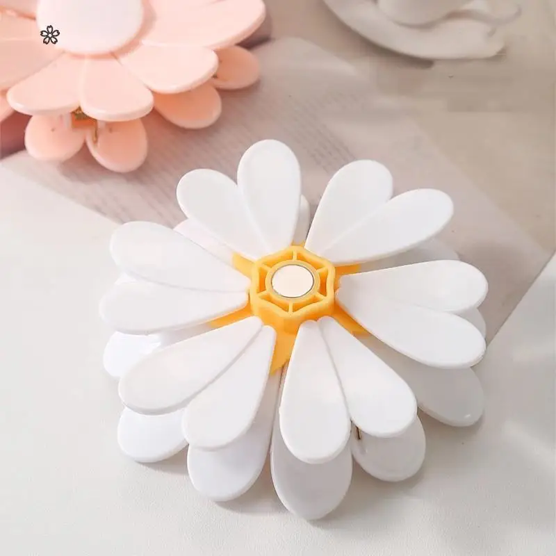 1/2 Packs Daisy Magnetic Chip Clips, Strong Cute Fridge Magnets Sealing Clips, Non-Slip Flower Bag Clips for Kitchen, Office