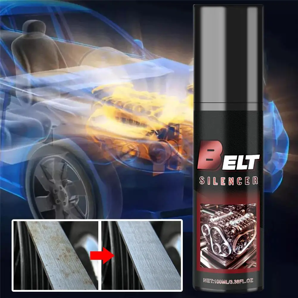 Spray do opatrunku taśmowego Automotive 100ml Silnik samochodowy Tłumik samochodowy Ochrona przed hałasem Smarowanie pasa Przedłużenia pasa B3J8