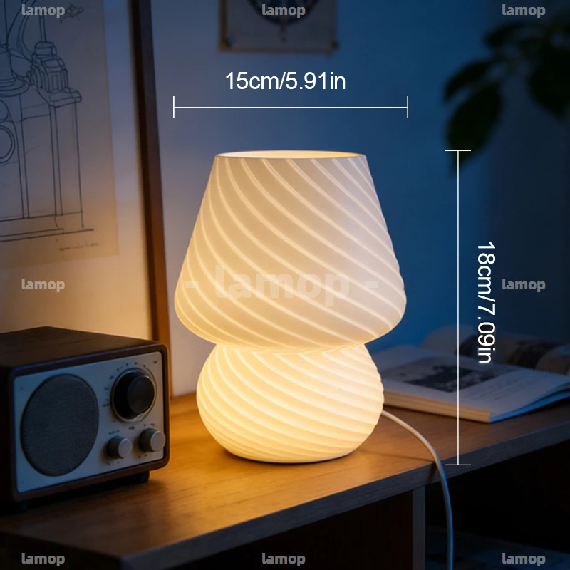 Gourd Stack‑Shaped Glass Table Lamp Sweet Playful Rounded Jar‑Style Contour Soft Diffused Light Desktop Table Lamp for Pastoral