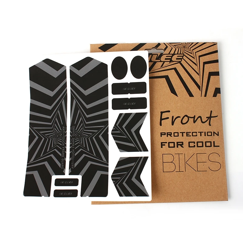 ENLEE Reflective Fork Stickers MTB Road Bike 3D Protective Film Bike Accessories Reflective Sticker For Front Fork-Sliding Cart