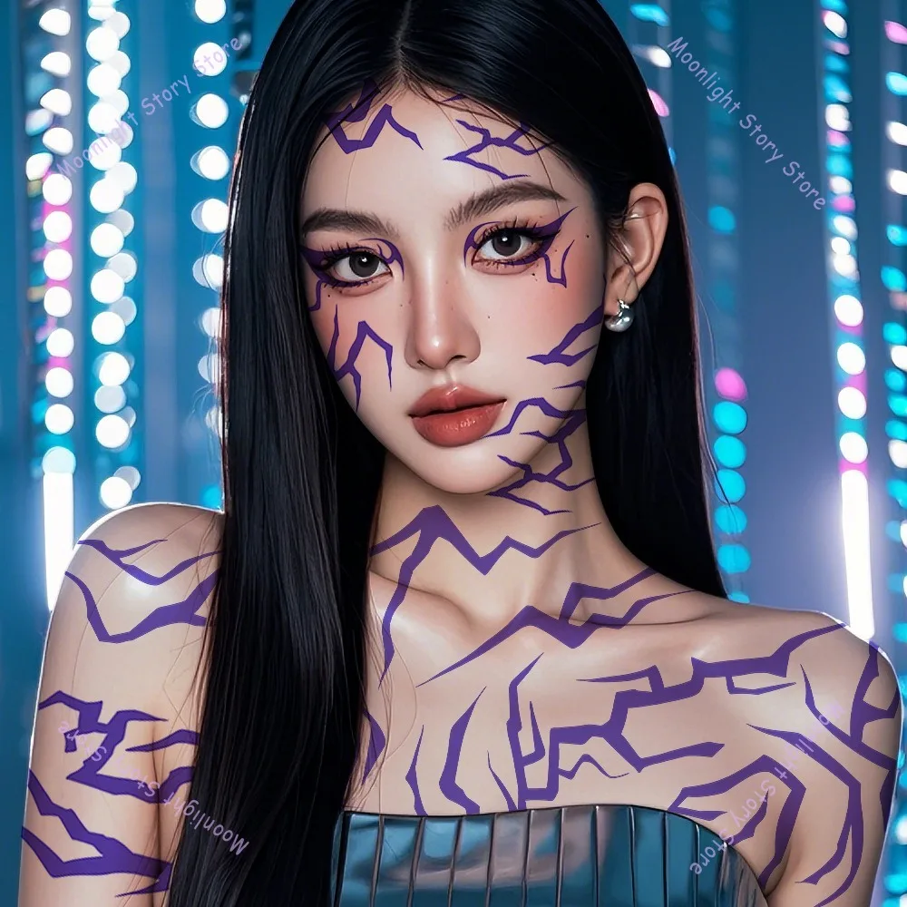 KPop охотники на демонов Руми Кан реквизит для косплея татуировка наклейка Руми татуировка наклейка демоннирующая наклейка для Хэллоуина реквизит для взрослых